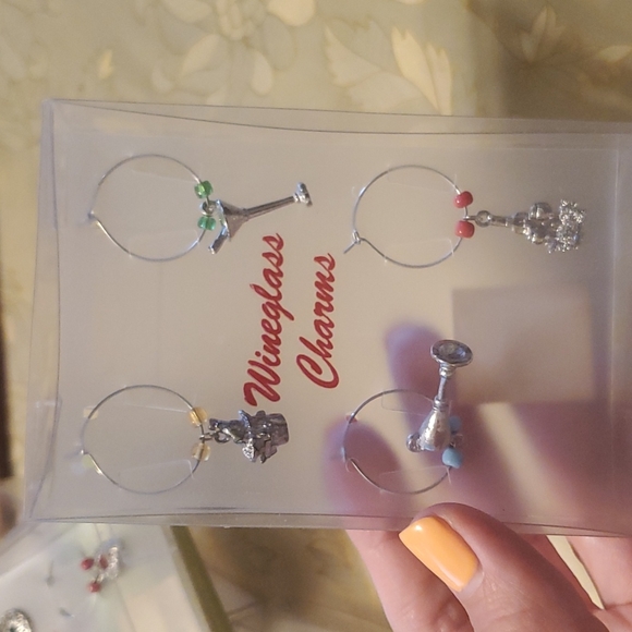 Set of ring wine glass charm - Picture 6 of 7